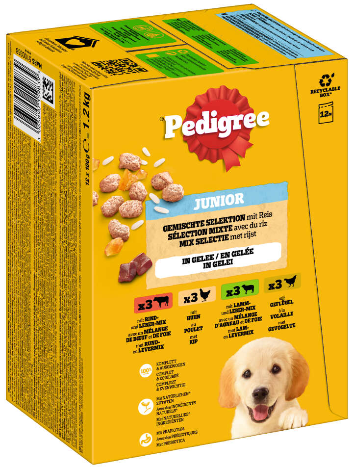 Pedigree Hunde-Nassfutter Junior in Gelee Selektion